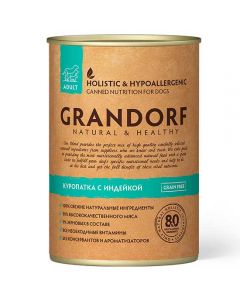 Grandorf (Grandorf) canned food for dogs Partridge and Turkey (QUAIL & TURKEY) 400g - cheap price - pharm-pills.com