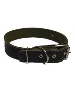 Collar for dogs of medium and large breeds leather + double tarpaulin 30mm - cheap price - pharm-pills.com