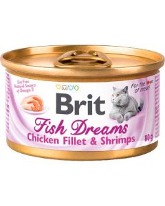 Brit Fish Dreams wet food with chicken fillet and shrimps 80g - cheap price - pharm-pills.com