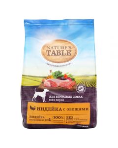 Nature's Table dry food for adult dogs of all breeds Turkey with vegetables 800g - cheap price - pharm-pills.com