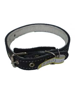 Collar for dogs of medium and large breeds leather single with lining 25mm - cheap price - pharm-pills.com