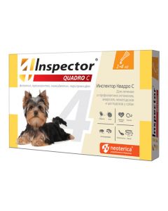 Inspector Quadro drops for dogs 1-4 kg - cheap price - pharm-pills.com