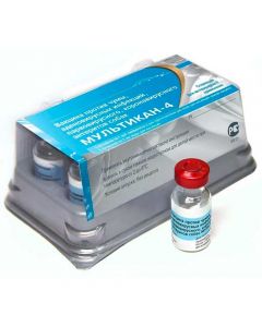 Vaccine Multican-4 for dogs (1 dose / 2 fl. liquid + dry component) - cheap price - pharm-pills.com