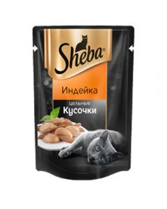 Sheba for adult cats turkey pieces 80g - cheap price - pharm-pills.com