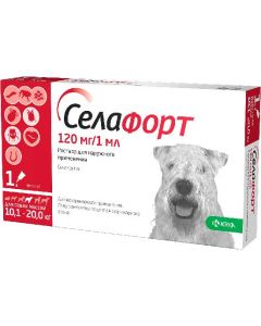 Selafort 120mg for dogs weighing 10.1 - 20kg 1 pipette 1ml red - cheap price - pharm-pills.com