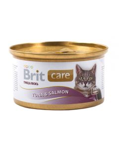 Brit Care wet food for cats with tuna and salmon 80g - cheap price - pharm-pills.com