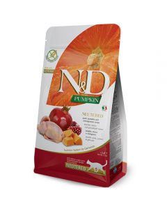 Farmina N&D Neutered food for sterilized quail cats with pomegranate and pumpkin 1.5kg - cheap price - pharm-pills.com