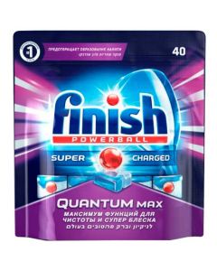 Finish Powerball Quantum Max phosphate-free capsules for washing dishes in dishwashers 40 tablets - cheap price - pharm-pills.com