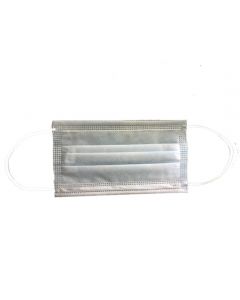 Disposable hygienic protective mask - three-layer blue 1pc - cheap price - pharm-pills.com