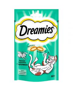 Dreamies sweet pillows for cats with a rabbit 60g - cheap price - pharm-pills.com