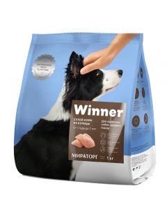 WINNER dry food for adult dogs of medium breeds chicken 1kg - cheap price - pharm-pills.com