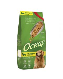 Oscar dry food for adult dogs of medium breeds lamb with rice 12kg - cheap price - pharm-pills.com