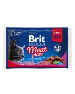 Set Brit Premium Meat Plate for cats meat plate 4 * 100g - cheap price - pharm-pills.com