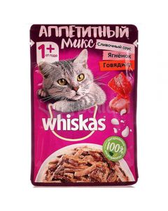 Whiskas for cats an appetizing mix of creamy sauce beef / lamb 85g - cheap price - pharm-pills.com