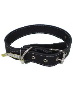 Collar for dogs of medium and large breeds leather single 35mm - cheap price - pharm-pills.com