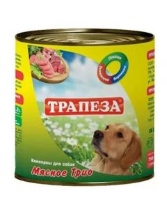 Meal canned food for dogs Meat Trio 750 g - cheap price - pharm-pills.com