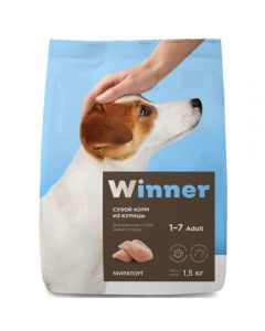 WINNER dry food for adult dogs of small breeds chicken 1.5kg - cheap price - pharm-pills.com