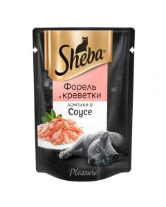 Sheba Pleger (Pleasure) trout and shrimps in sauce, spider 85g - cheap price - pharm-pills.com