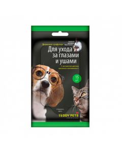 Teddy Pets (Teddy Pets) wet wipes for eye and ear care 15pcs - cheap price - pharm-pills.com