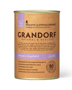 Grandorf (Grandorf) canned food for dogs Rabbit and Turkey (RABBIT & TURKEY) 400g - cheap price - pharm-pills.com