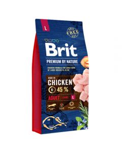 Dry food Brit Premium by Nature for adult dogs of large breeds 15kg - cheap price - pharm-pills.com