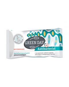 Soap antibacterial Green Day Antibacterial Moisturizing with extracts of aloe vera, tea tree and almond oil 90g - cheap price - pharm-pills.com