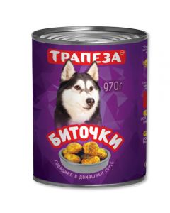 Canned meal for dogs Beef meat in homemade sauce 970g - cheap price - pharm-pills.com