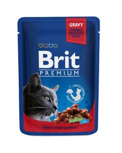 Brit Premium for cats beef and peas (slices in sauce) 100g - cheap price - pharm-pills.com