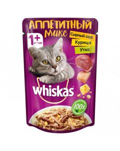 Whiskas for cats an appetizing mix of chicken / duck cheese sauce 85g - cheap price - pharm-pills.com