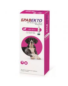 Bravecto Spot On 1400mg drops for dogs 40-56kg against ticks and fleas - cheap price - pharm-pills.com