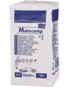 Buy Gauze napkins Matopat Matocomp, non-sterile, 7.5 x 7.5 cm, 8 layers, 100 pcs | Online Pharmacy | https://pharm-pills.com