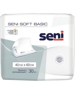 Buy Medical diaper Seni Soft Basic 40 x 60 cm, 60 x 40 cm, 30 pcs | Online Pharmacy | https://pharm-pills.com