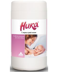 Buy Wet wipes for children NIKA 'From the first days of life', can of 60 pieces | Online Pharmacy | https://pharm-pills.com