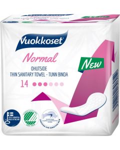 Buy Sanitary pads Vuokkoset Normal without Wings, 14 pcs | Online Pharmacy | https://pharm-pills.com