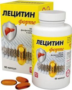 Buy For memory, lowering cholesterol, for hepatitis, Lecithin Forte 90 capsules | Online Pharmacy | https://pharm-pills.com