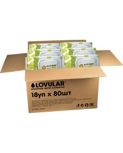 Buy Set of wet wipes Lovular, 18 packs of 80 pcs. | Online Pharmacy | https://pharm-pills.com