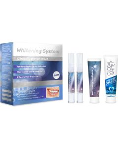 Buy Whitening complex Global White Global White Premium system for whitening teeth: whitening gel in a bottle of 5ml pencil. 2 pcs., Retractor, whitening toothpaste 30ml., Remineralizing gel 40ml. | Online Pharmacy | https://pharm-pills.com