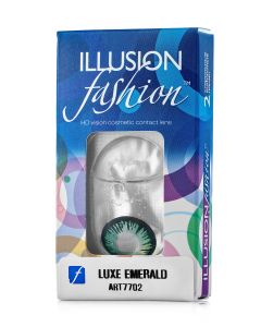 Buy Colored contact lenses ILLUSION Luxe 1 month, 0.00 / 14.5 / 8.6, dark green, 2 pcs. | Online Pharmacy | https://pharm-pills.com