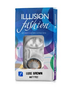 Buy Colored contact lenses ILLUSION Luxe 1 month, 0.00 / 14.5 / 8.6, brown, 2 pcs. | Online Pharmacy | https://pharm-pills.com