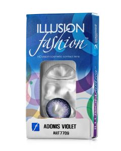 Buy ILLUSION adonis colored contact lenses 1 month, 0.00 / 14.5 / 8.6, purple, 2 pcs. | Online Pharmacy | https://pharm-pills.com