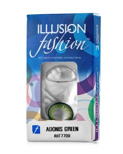 Buy ILLUSION adonis colored contact lenses 1 month, 0.00 / 14.5 / 8.6, green, 2 pcs. | Online Pharmacy | https://pharm-pills.com