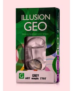 Buy ILLUSION geo colored contact lenses 1 month, -2.50 / 14.2 / 8.6, gray, 2 pcs. | Online Pharmacy | https://pharm-pills.com