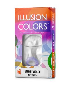 Buy Colored contact lenses ILLUSION shine 3 months, -0.50 / 14.0 / 8.6, purple, 2 pcs. | Online Pharmacy | https://pharm-pills.com