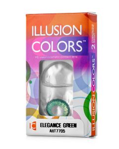 Buy sColored contact lenses ILLUSION colors 3 months, 0.00 / 14.0 / 8.6, green, 2 pcs. | Online Pharmacy | https://pharm-pills.com