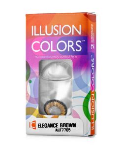 Buy Colored contact lenses ILLUSION colors 3 months, 0.00 / 14.0 / 8.6, brown, 2 pcs. | Online Pharmacy | https://pharm-pills.com