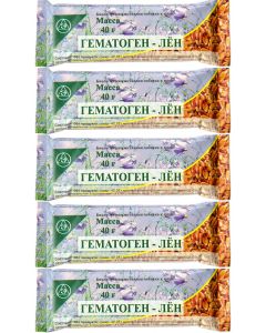 Buy Hematogen - flax. A set of 5 pieces of 40 grams. EXON (BELARUS). | Online Pharmacy | https://pharm-pills.com