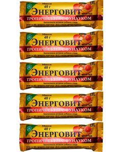 Buy Energovit tropical with hazelnuts, pineapple, lemon and vitamin C. Set of 5 pieces, 40 grams each. EXON (BELARUS). | Online Pharmacy | https://pharm-pills.com