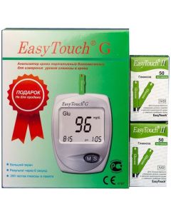 Buy 'EasyTouch' glucose test strips, 2 х 50 pcs + GIFT 'EasyTouch G' glucose meter  | Online Pharmacy | https://pharm-pills.com