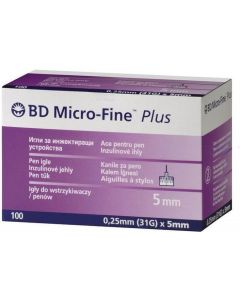 Buy BD Micro-Fine Plus Pen Needles, 0.25 mm (31G) x 5 mm, 100 pcs | Online Pharmacy | https://pharm-pills.com