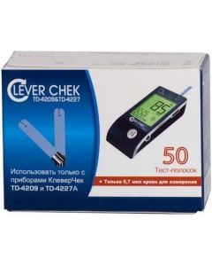 Buy Test strips universal 'CleverChek TD-4209/4227', 50 pcs | Online Pharmacy | https://pharm-pills.com